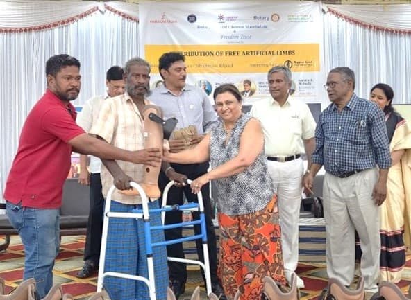 June 23 Walk India distribution for Rotary Club at Korattur 1